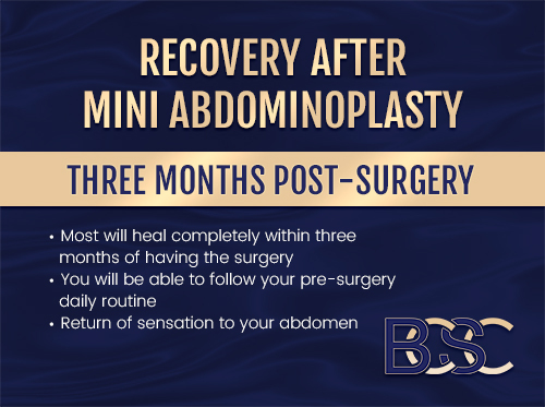 Infographic - 3 months after mini tummy tuck surgery