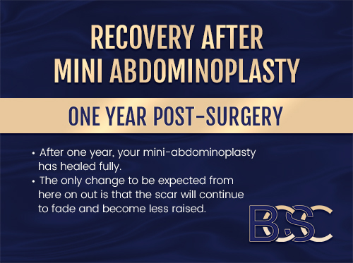 Infographic - One year after mini tummy tuck surgery