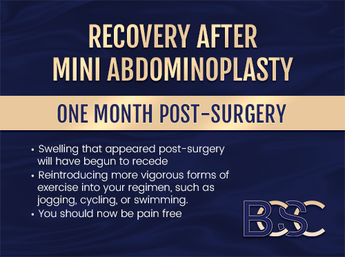 Infographic - Several weeks after mini tummy tuck surgery